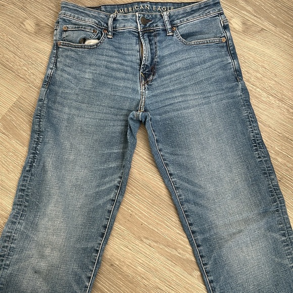 American Eagle Outfitters Men’s Light Wash 32x 36 Slim Straight Jeans - Picture 6 of 6